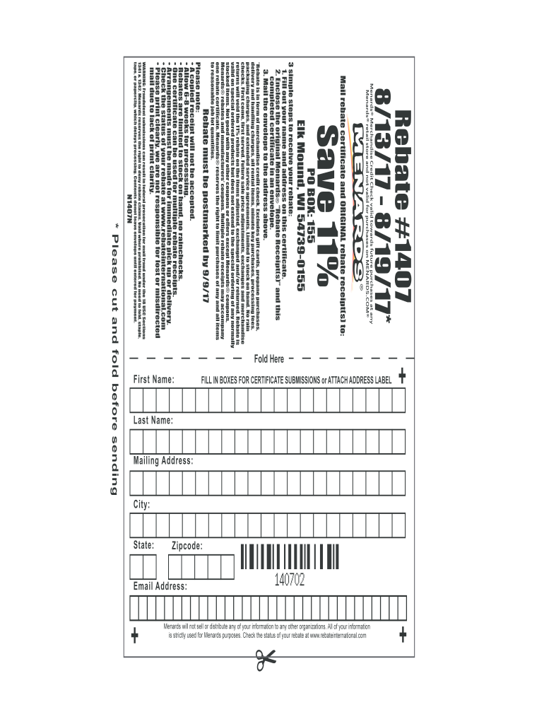 Can I Get A Menards Rebate Form Online