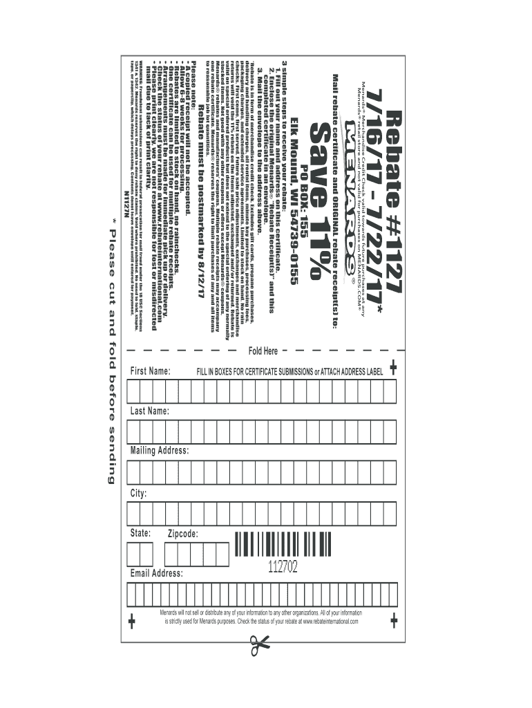 Menards Price Adjustment Rebate Form December 2024